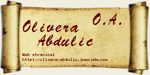 Olivera Abdulić vizit kartica